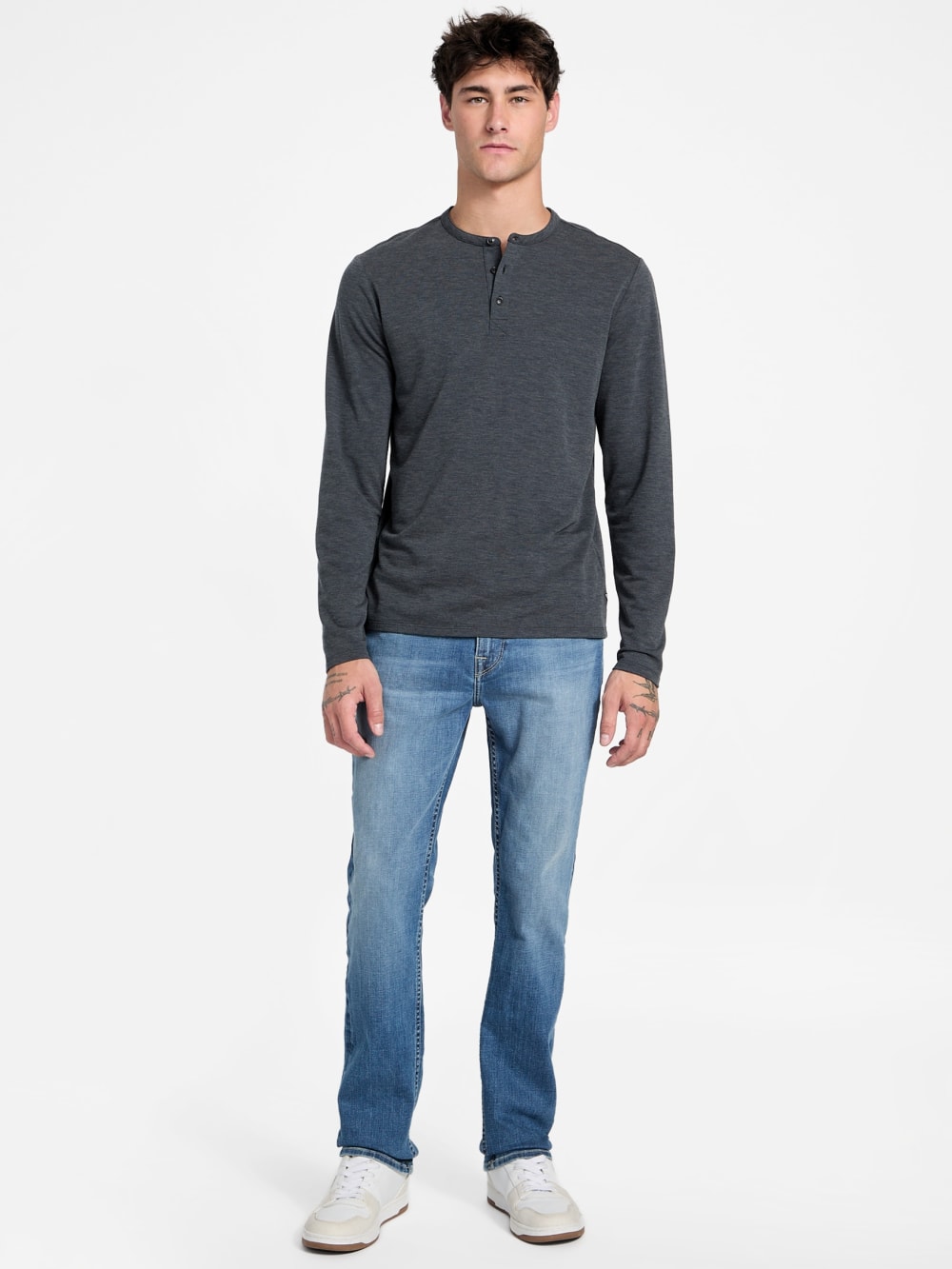 Eco Kai Wool-Blend Henley - Guess