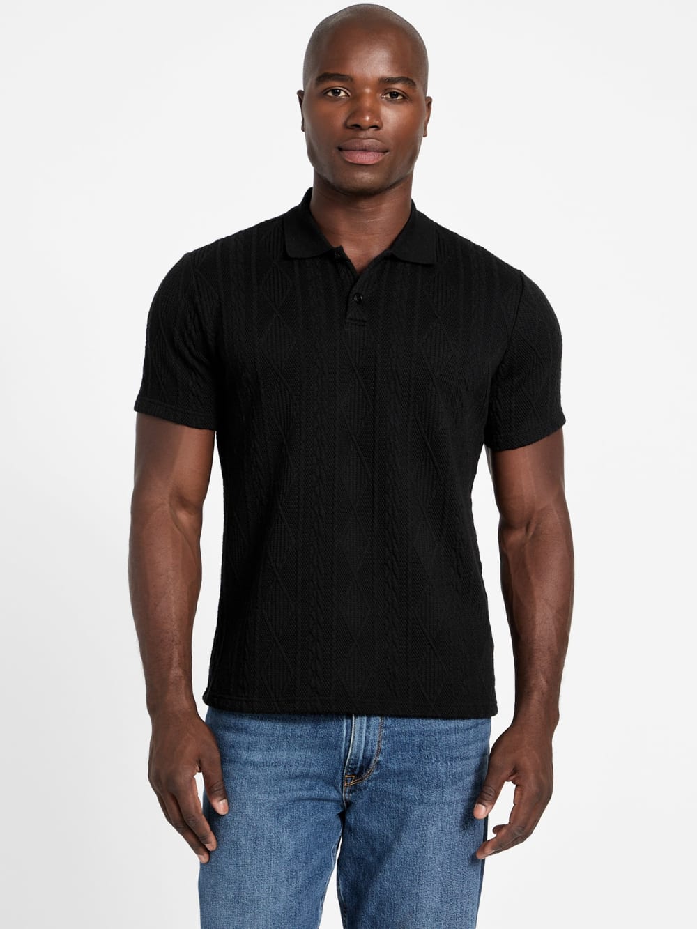 Olin Textured Knit Polo - Guess