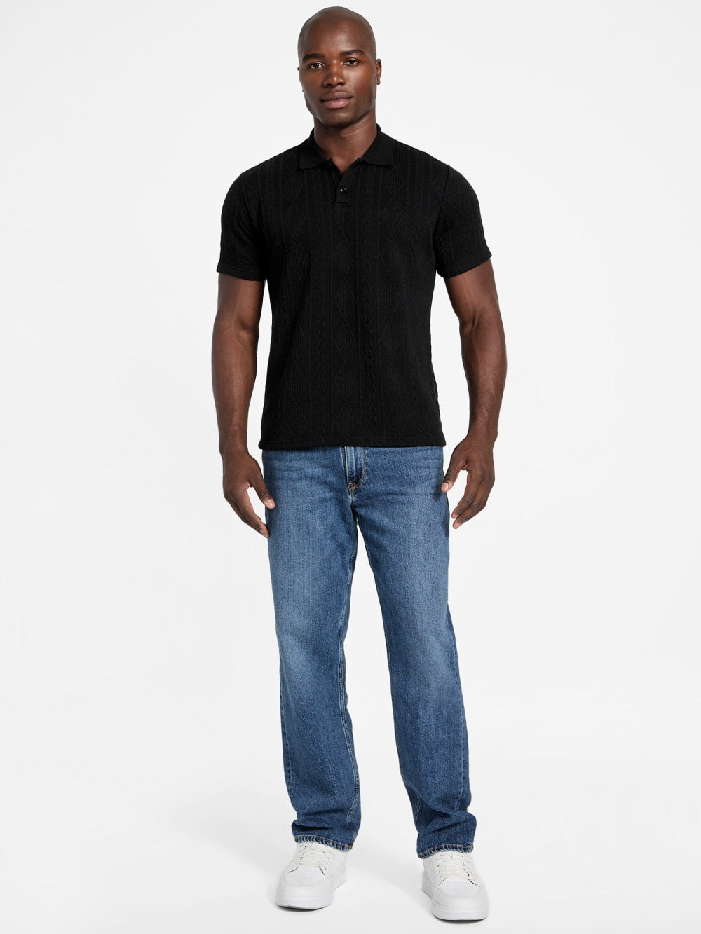 Olin Textured Knit Polo - Guess