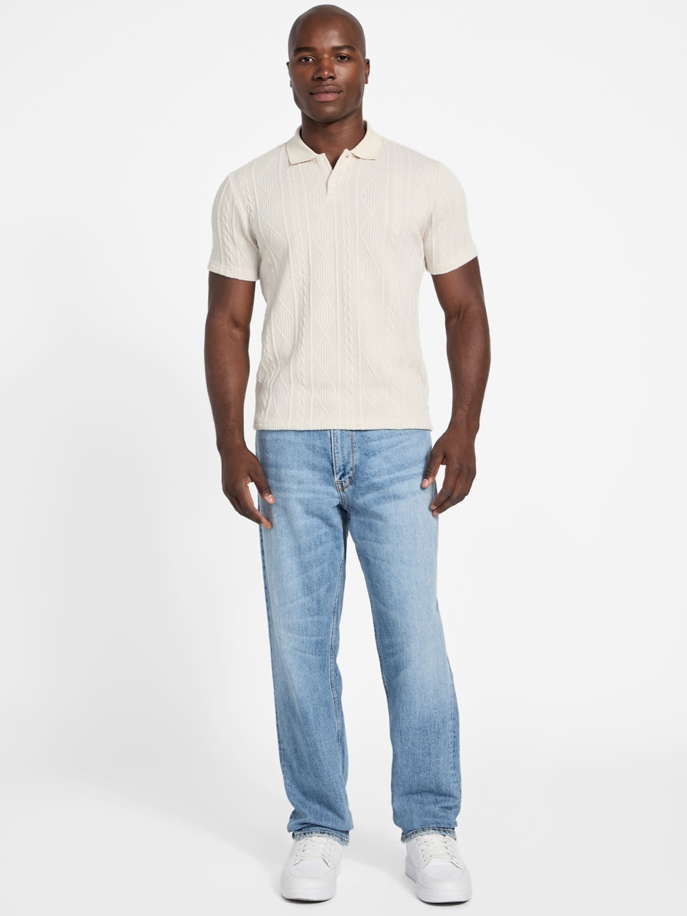 Olin Textured Knit Polo - Guess