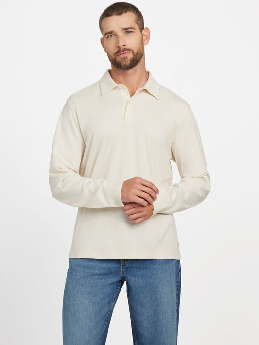 Barry Knit Long-Sleeve Polo - Guess