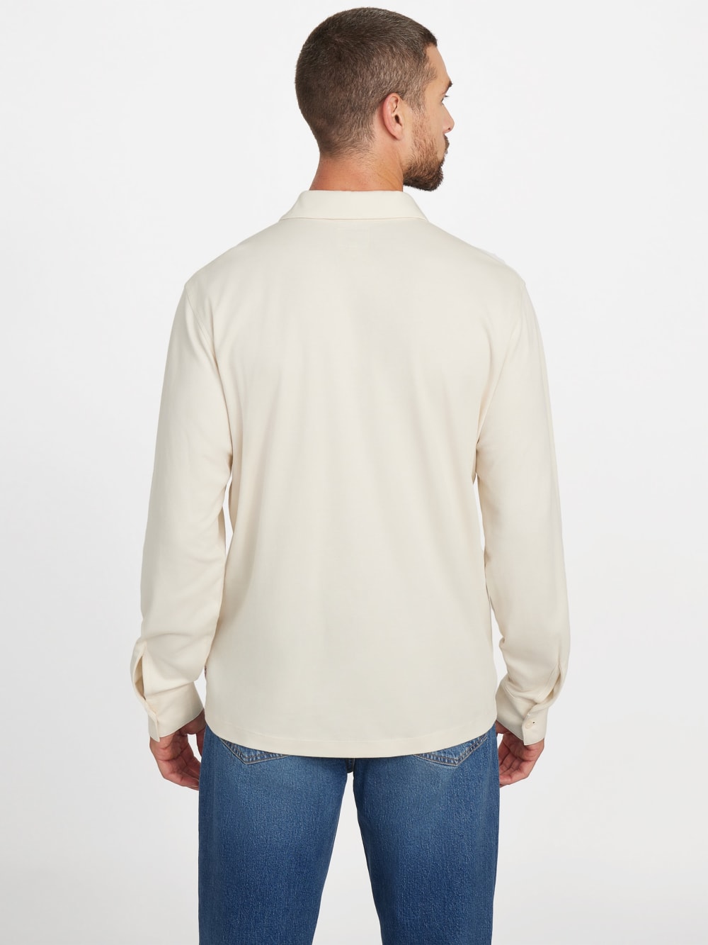 Barry Knit Long-Sleeve Polo - Guess
