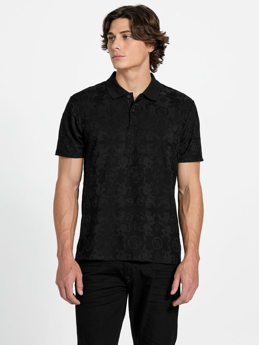 Eco Tonal Jacquard Polo - Guess