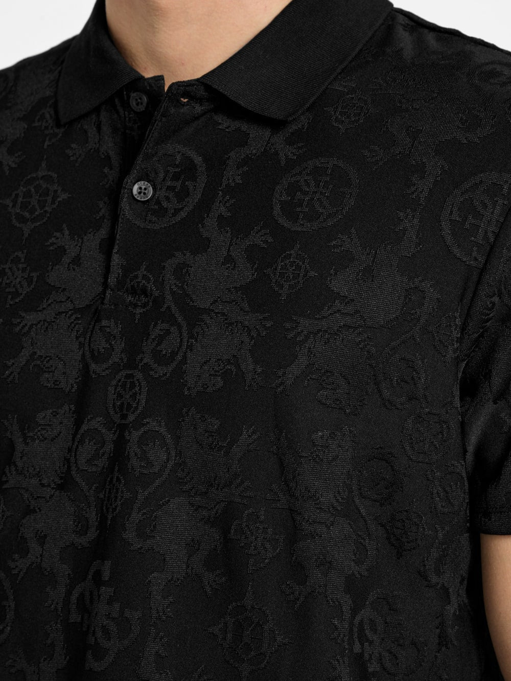 Eco Tonal Jacquard Polo - Guess