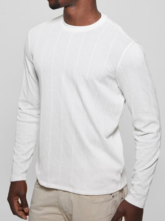 Textured Knit Long-Sleeve Top - Guess