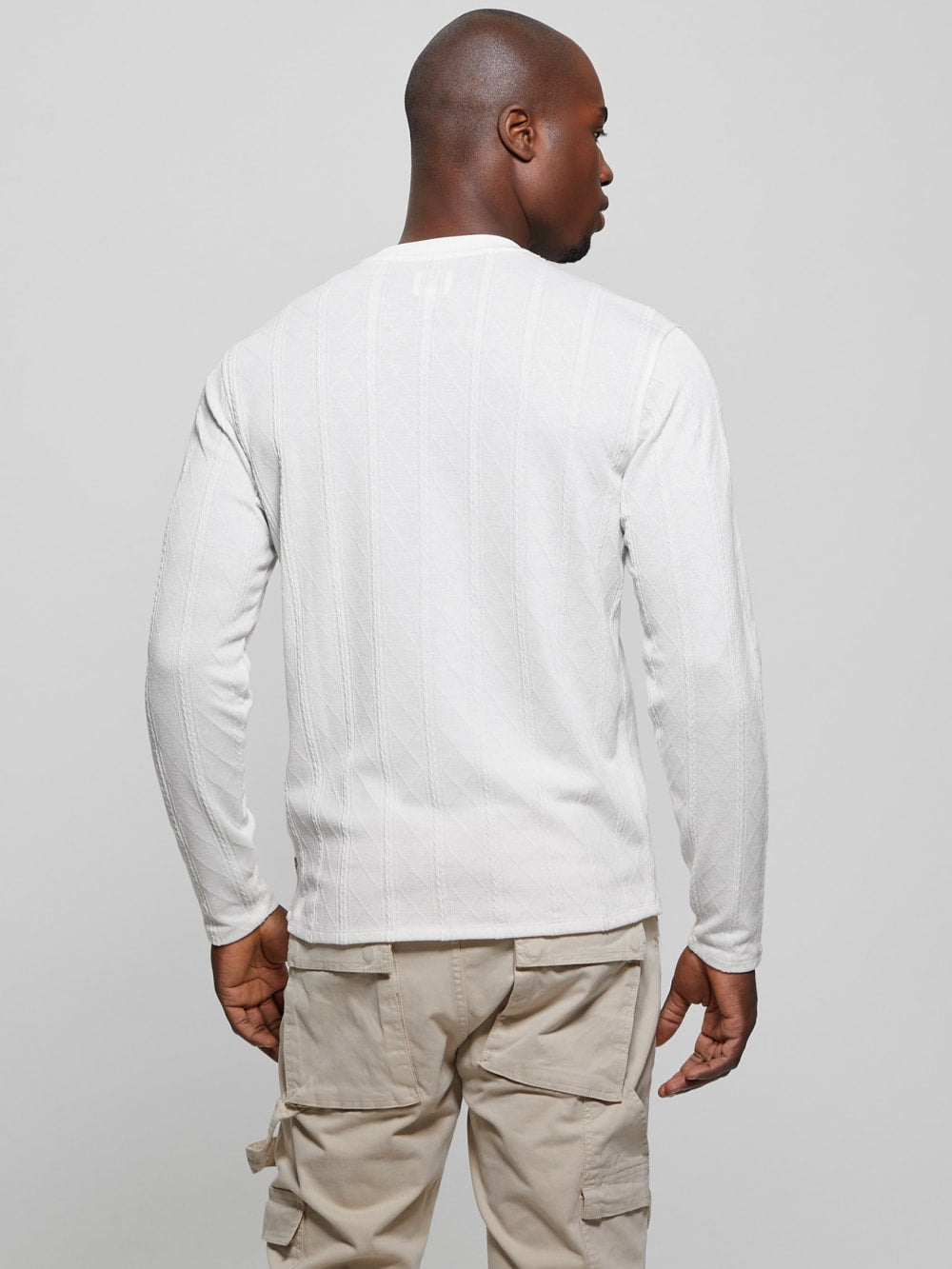 Textured Knit Long-Sleeve Top - Guess