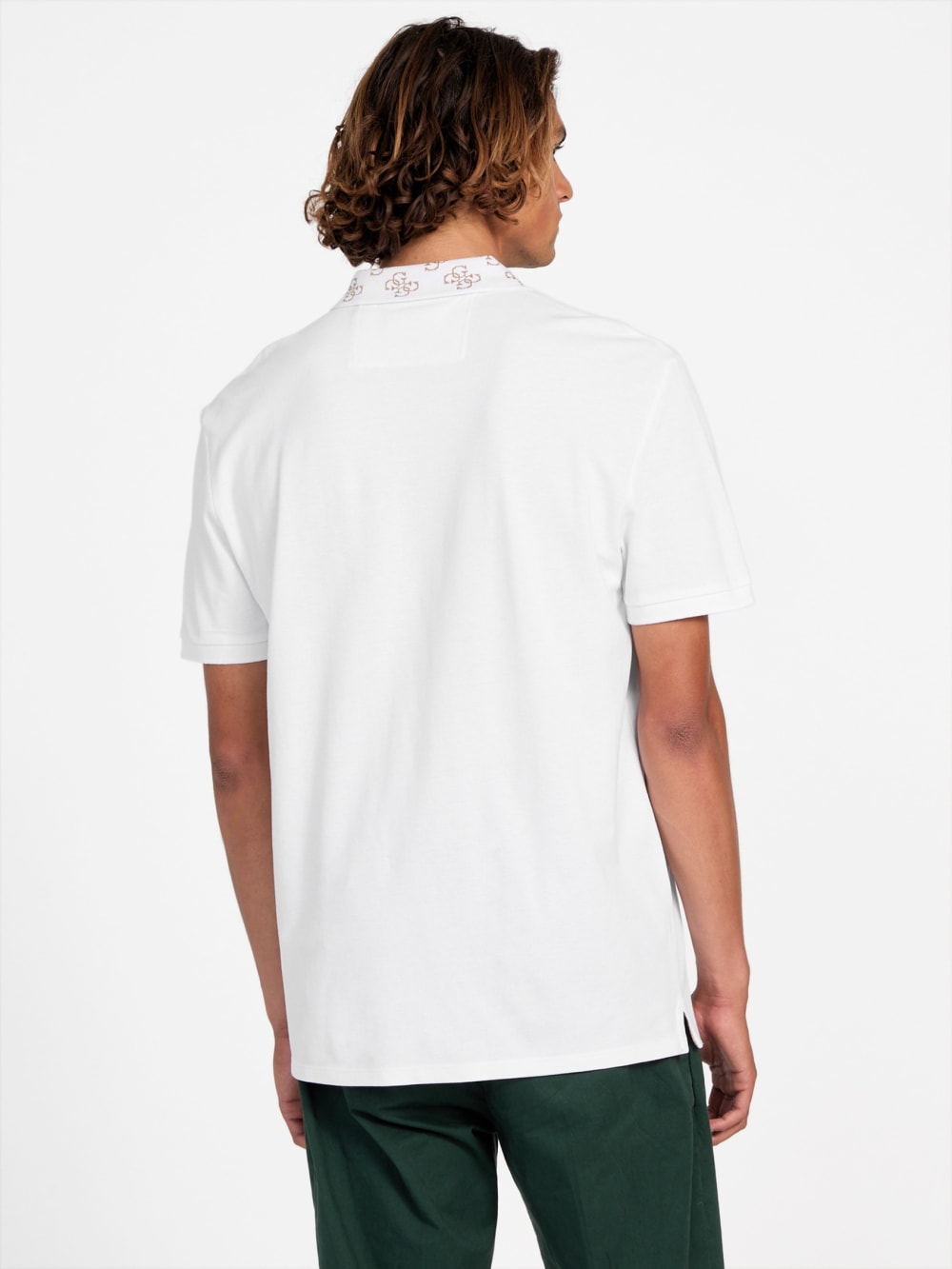 Eco Jacquard Logo Collar Polo - Guess