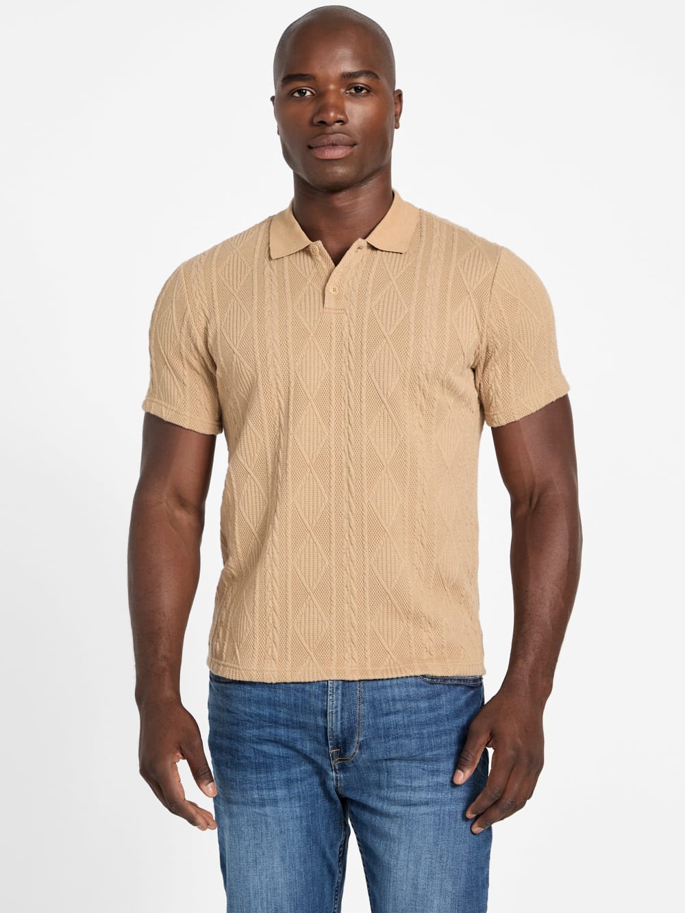 Olin Textured Knit Polo - Guess