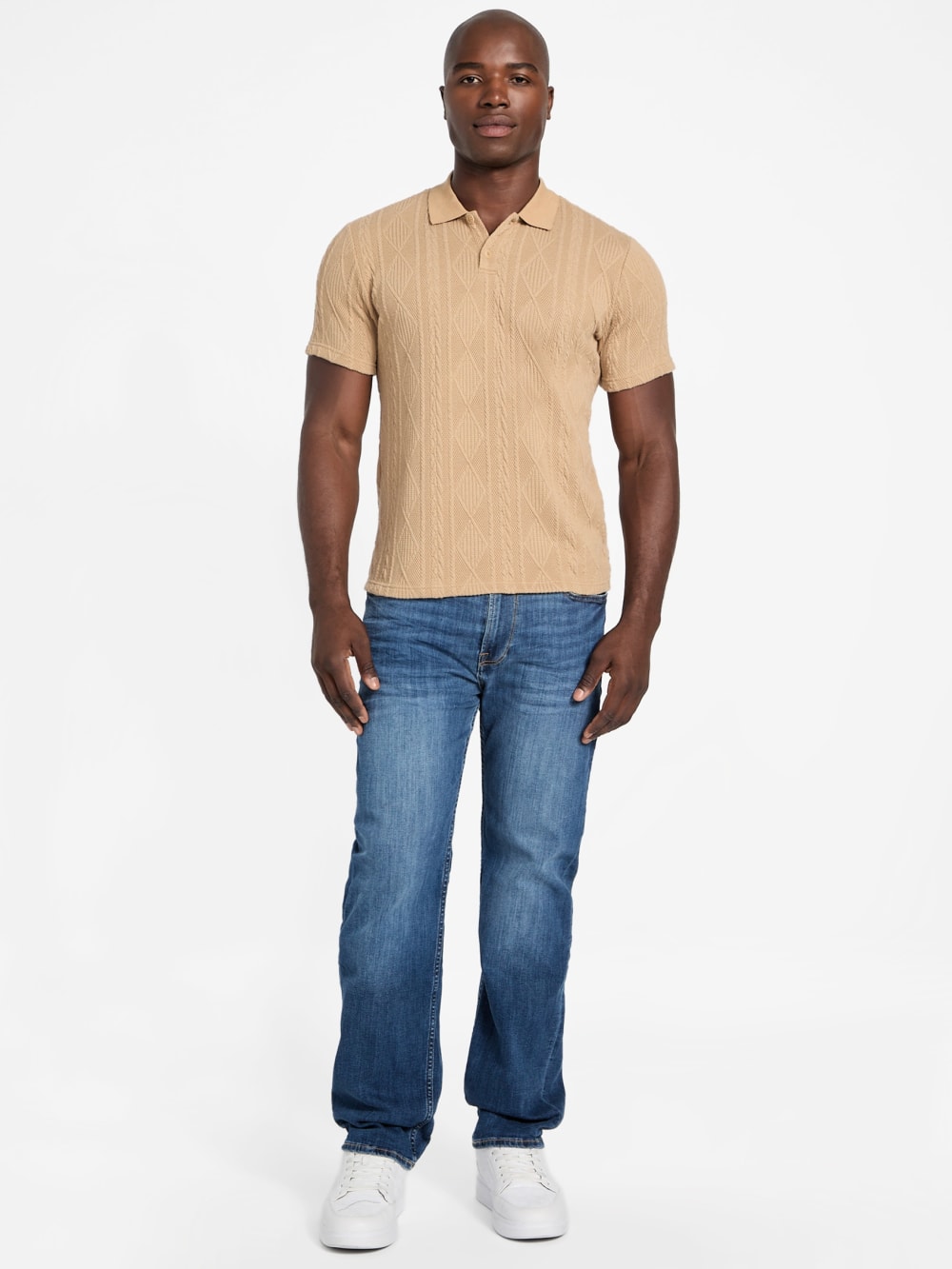 Olin Textured Knit Polo - Guess
