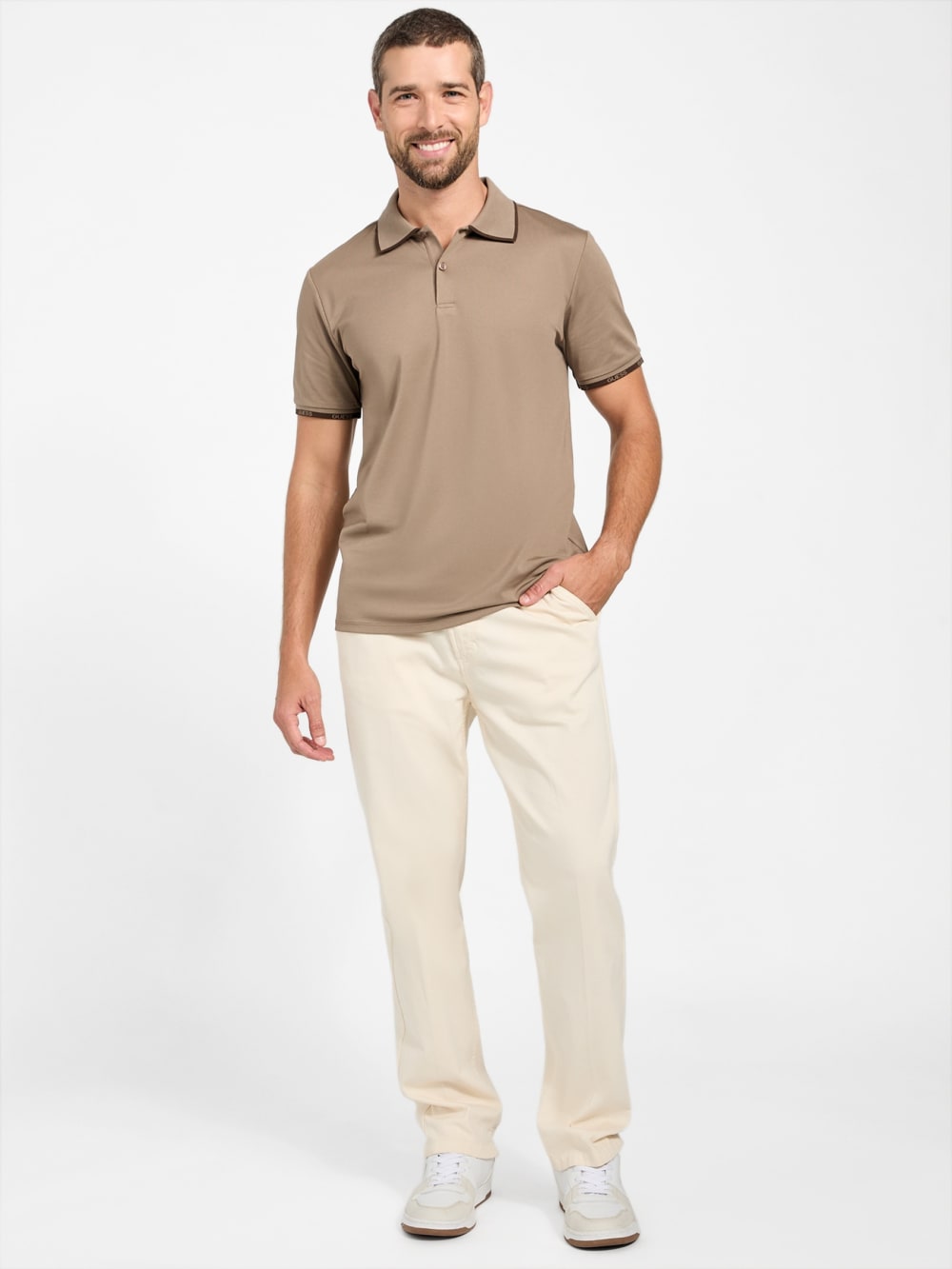 Eco Paul Pique Tipping Polo - Guess