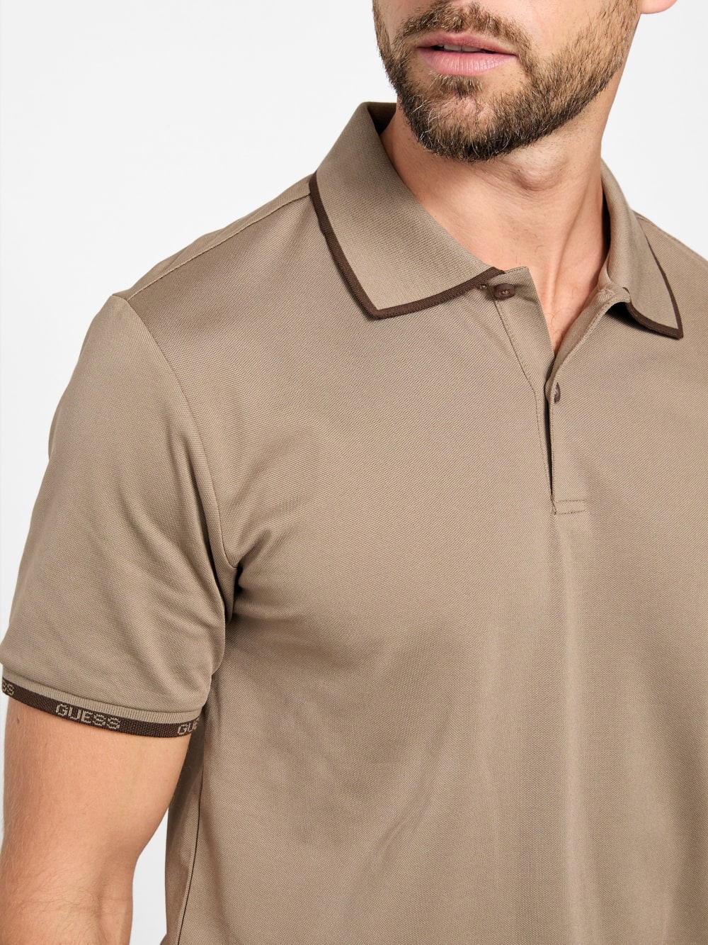 Eco Paul Pique Tipping Polo - Guess