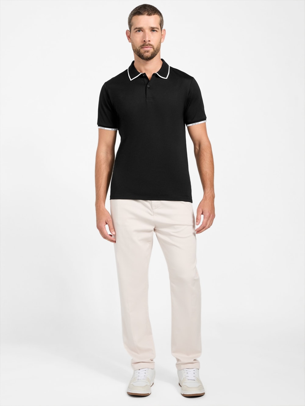 Eco Paul Pique Tipping Polo - Guess