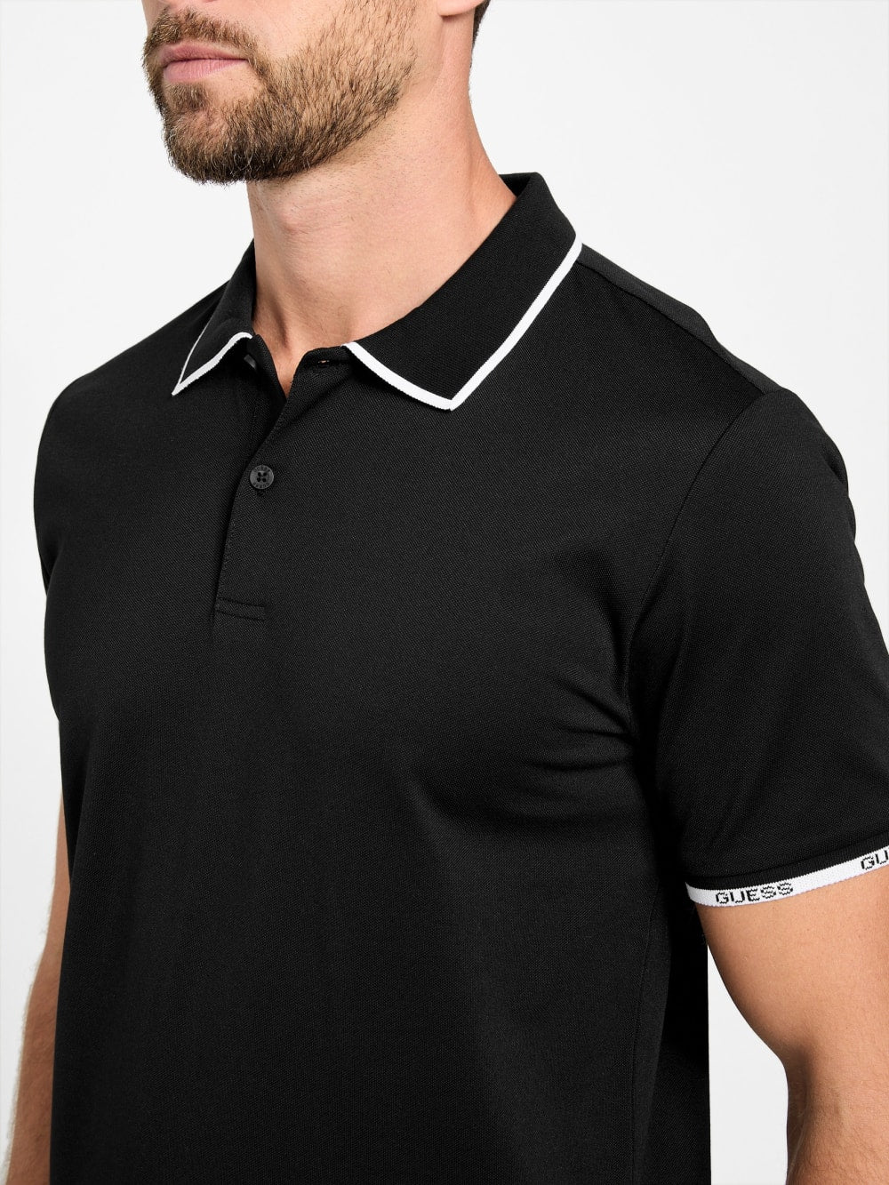 Eco Paul Pique Tipping Polo - Guess