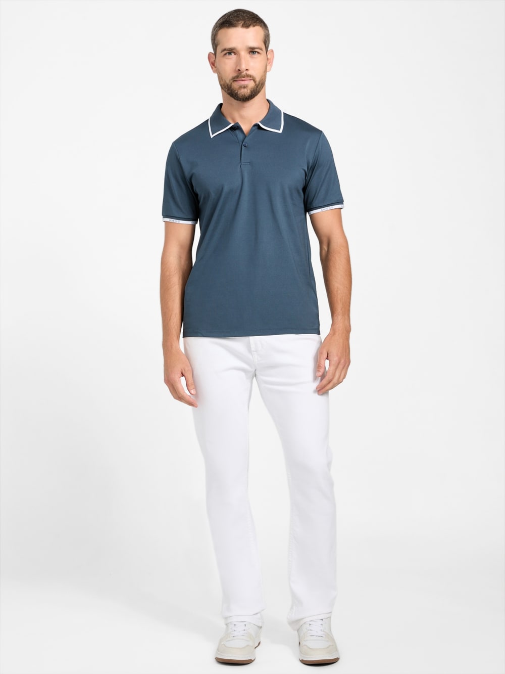 Eco Paul Pique Tipping Polo - Guess