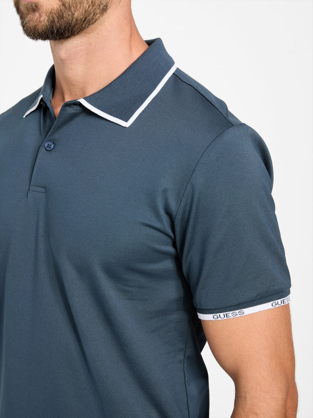 Eco Paul Pique Tipping Polo - Guess