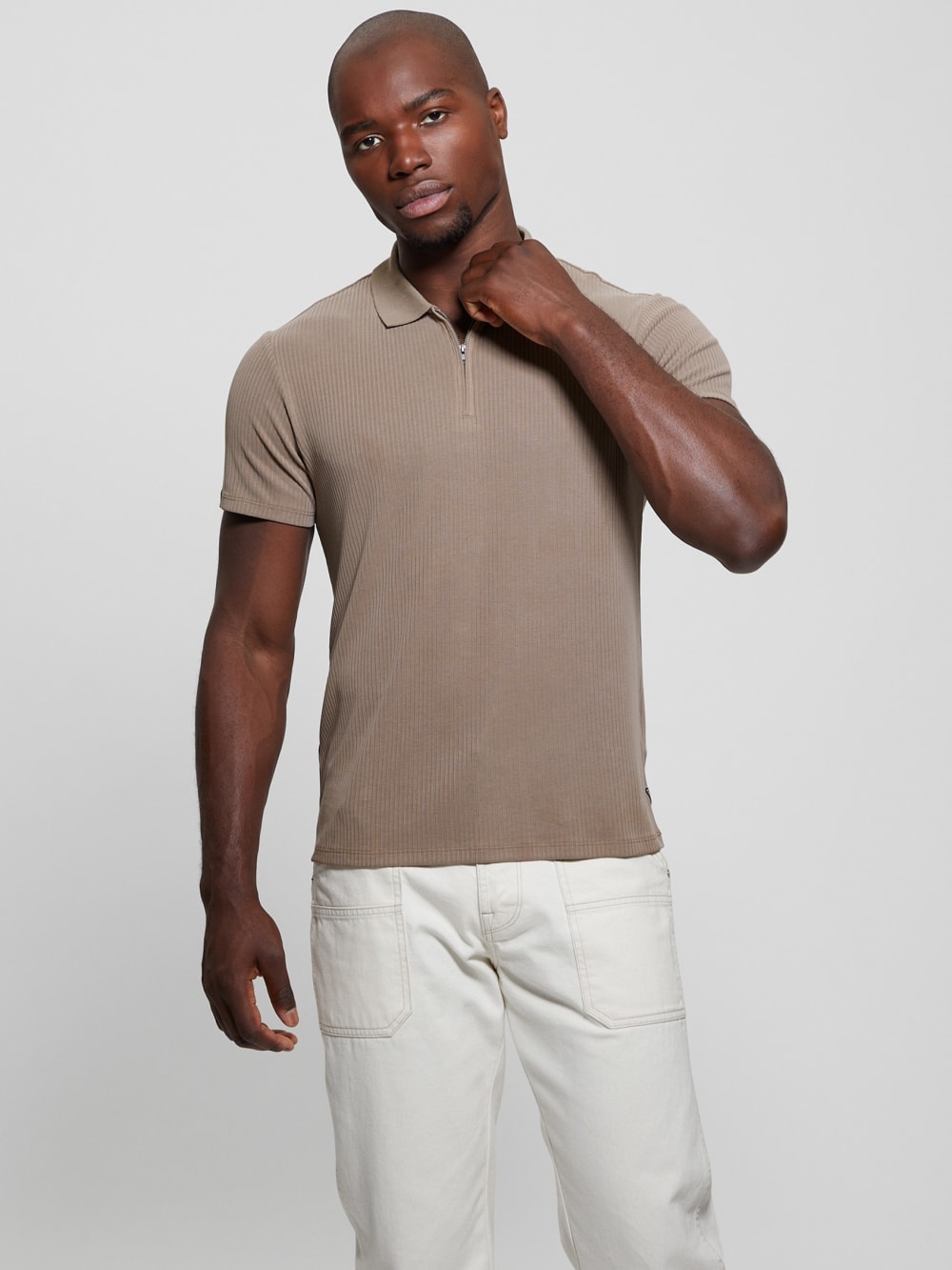 Union Rib Knit Polo - Guess