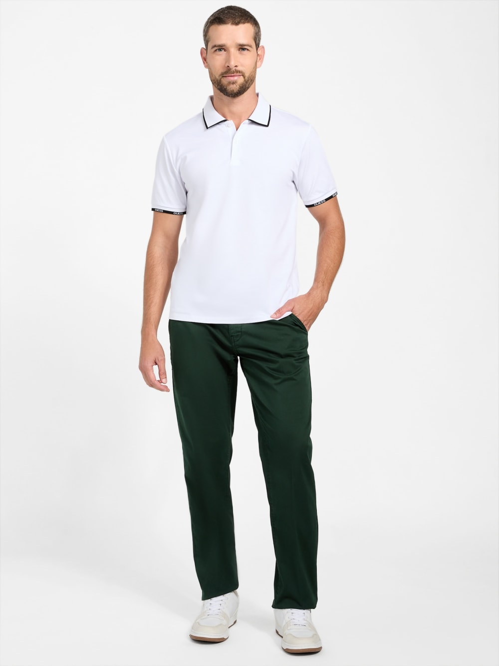 Eco Paul Pique Tipping Polo - Guess
