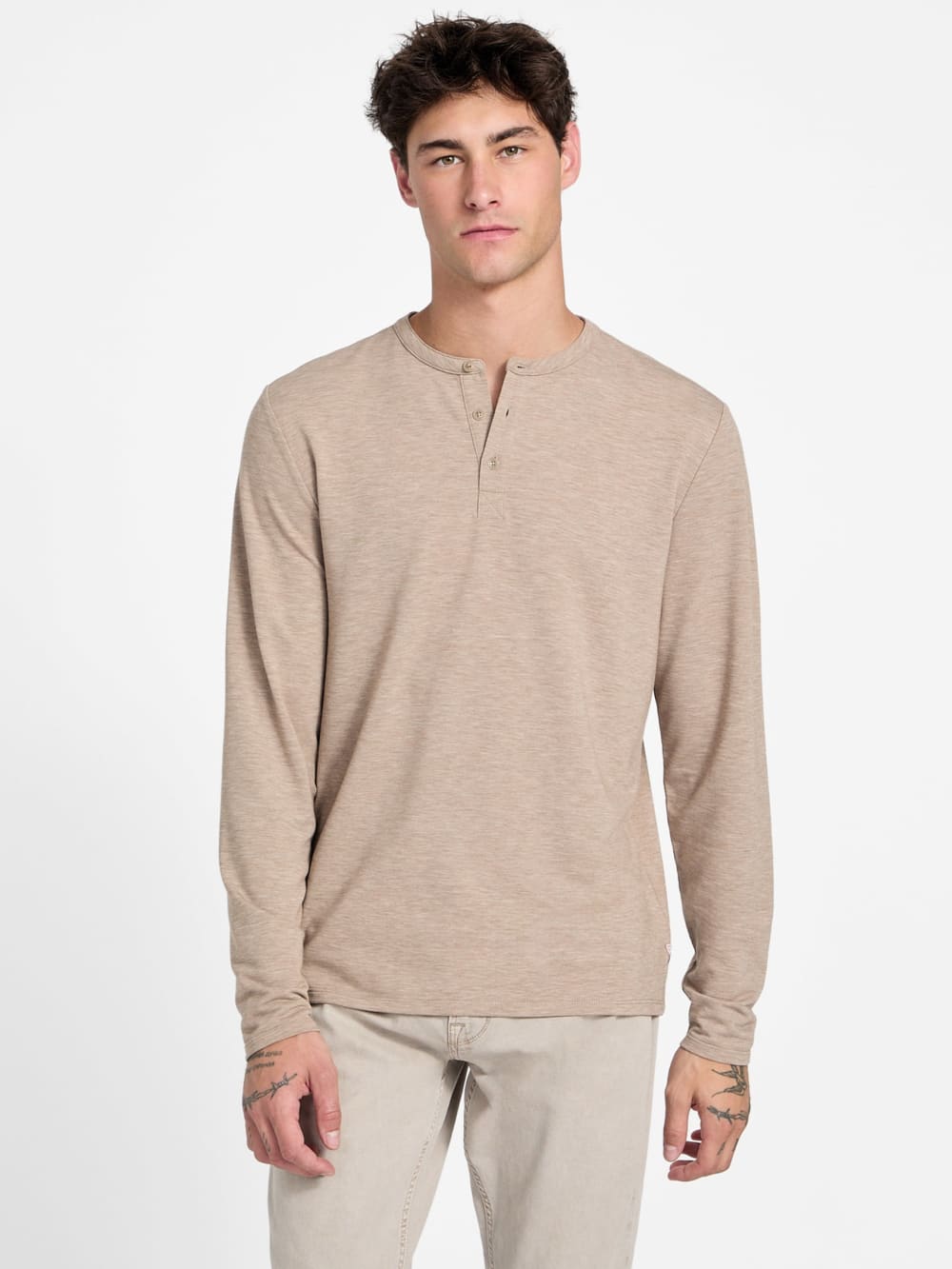 Eco Kai Wool-Blend Henley - Guess