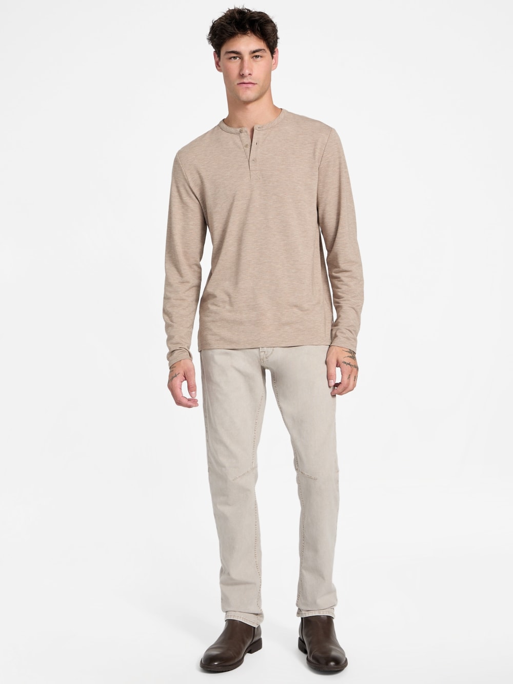Eco Kai Wool-Blend Henley - Guess