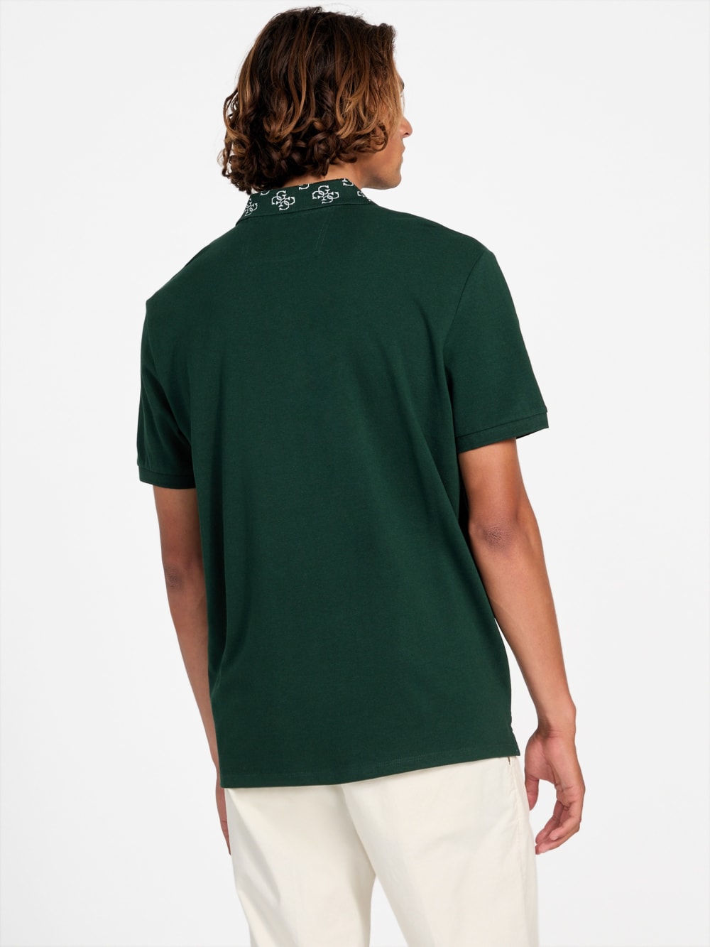 Eco Jacquard Logo Collar Polo - Guess