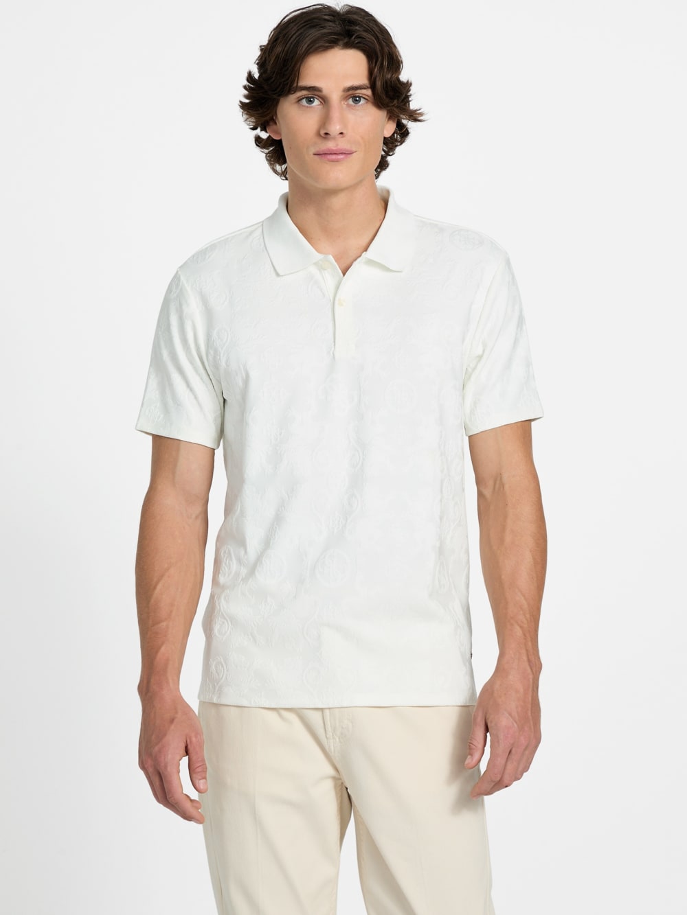 Eco Tonal Jacquard Polo - Guess