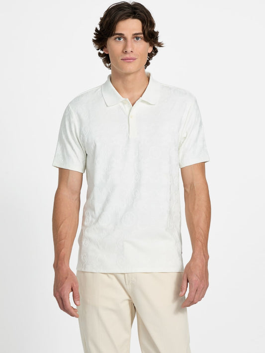 Eco Tonal Jacquard Polo - Guess