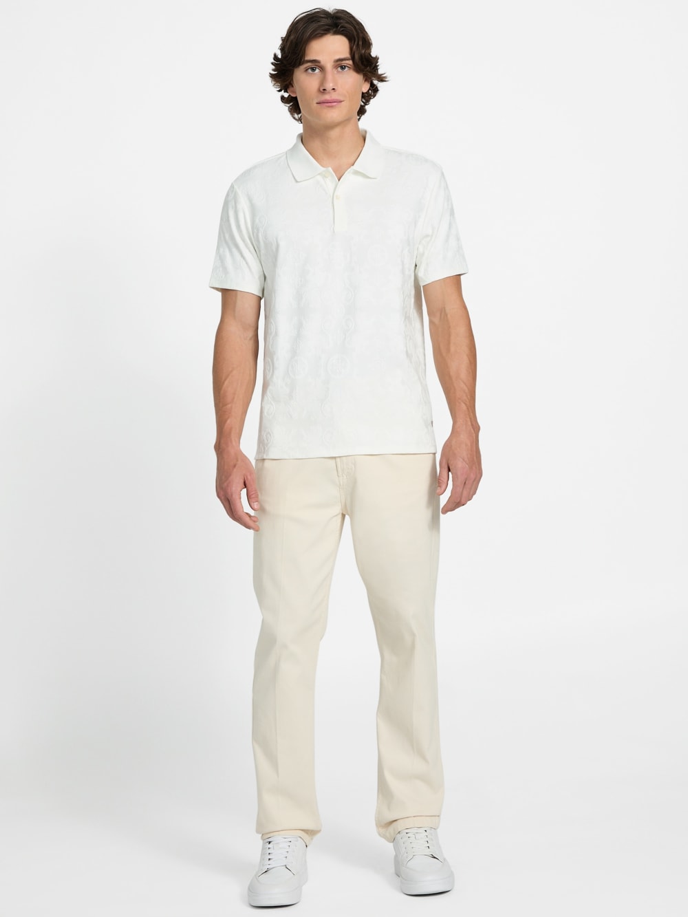 Eco Tonal Jacquard Polo - Guess