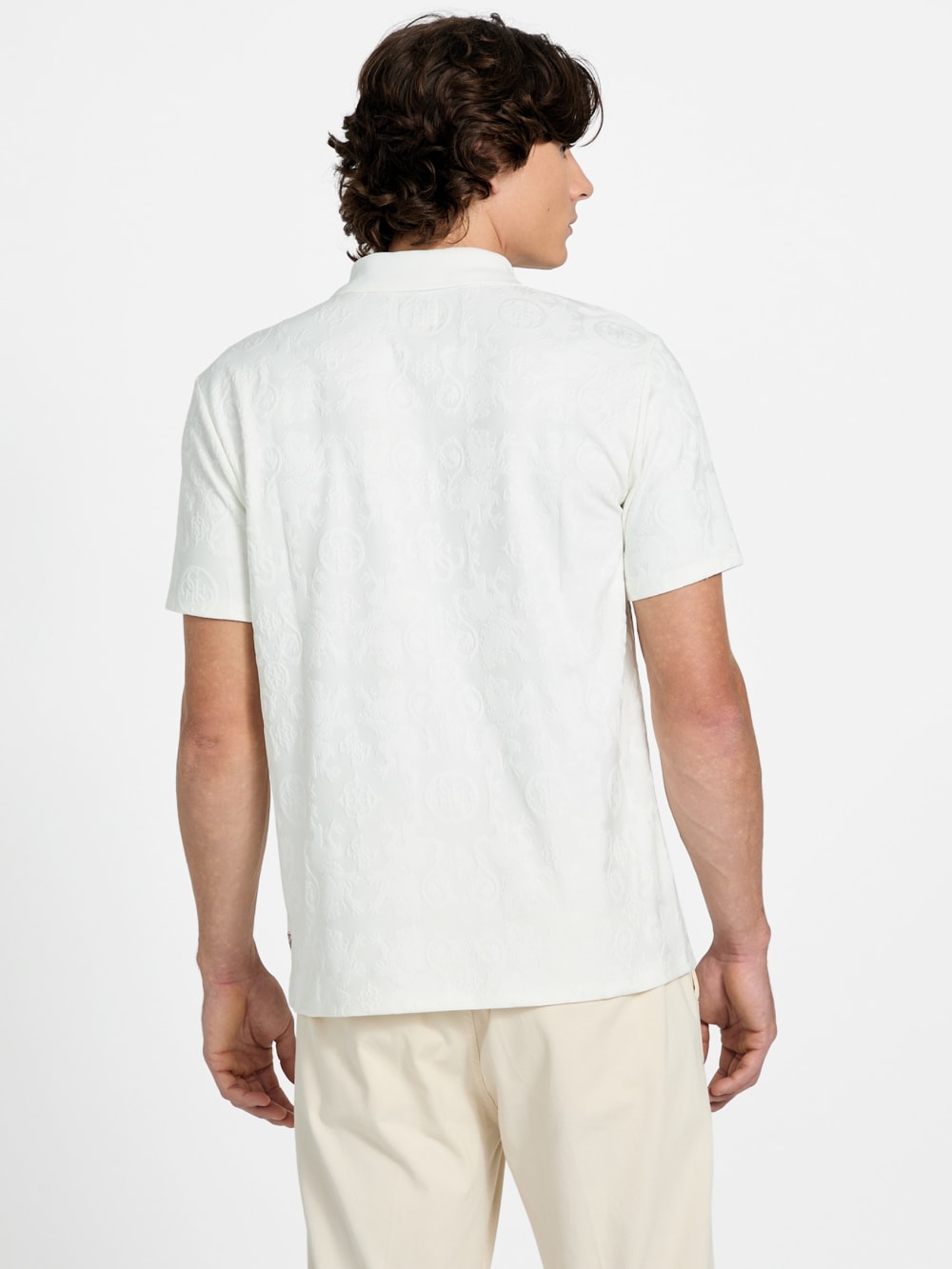 Eco Tonal Jacquard Polo - Guess