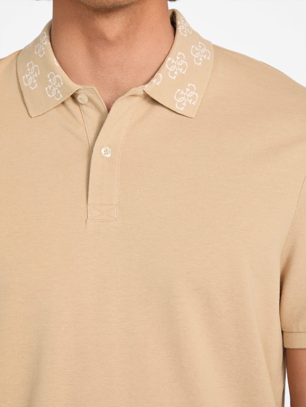 Eco Jacquard Logo Collar Polo - Guess