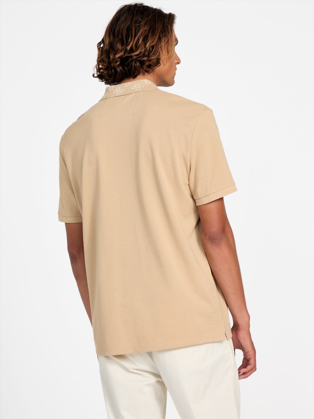 Eco Jacquard Logo Collar Polo - Guess