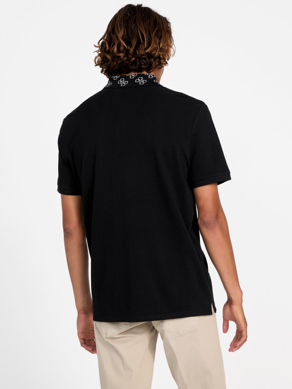 Eco Jacquard Logo Collar Polo - Guess