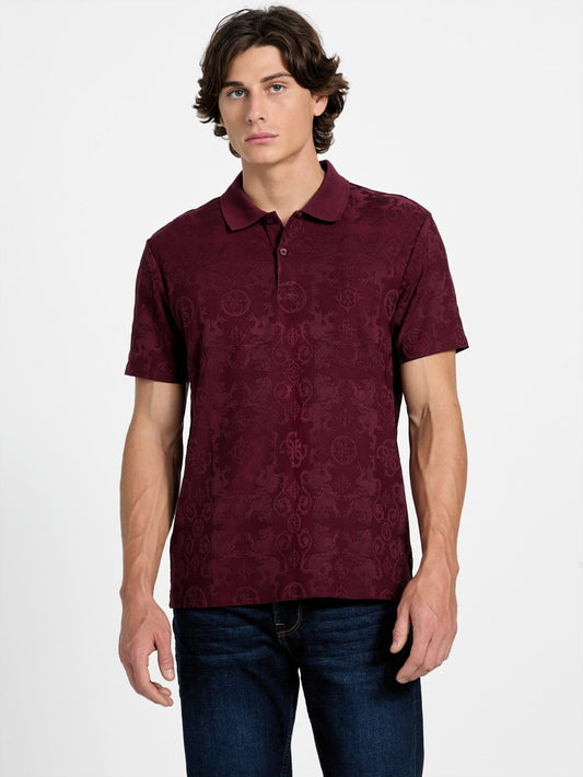 Eco Tonal Jacquard Polo - Guess