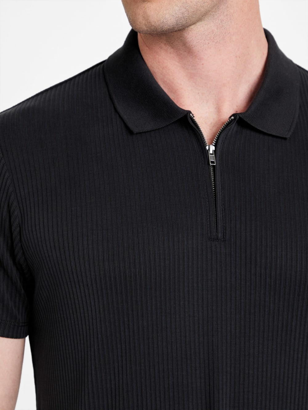 Union Rib Knit Polo - Guess
