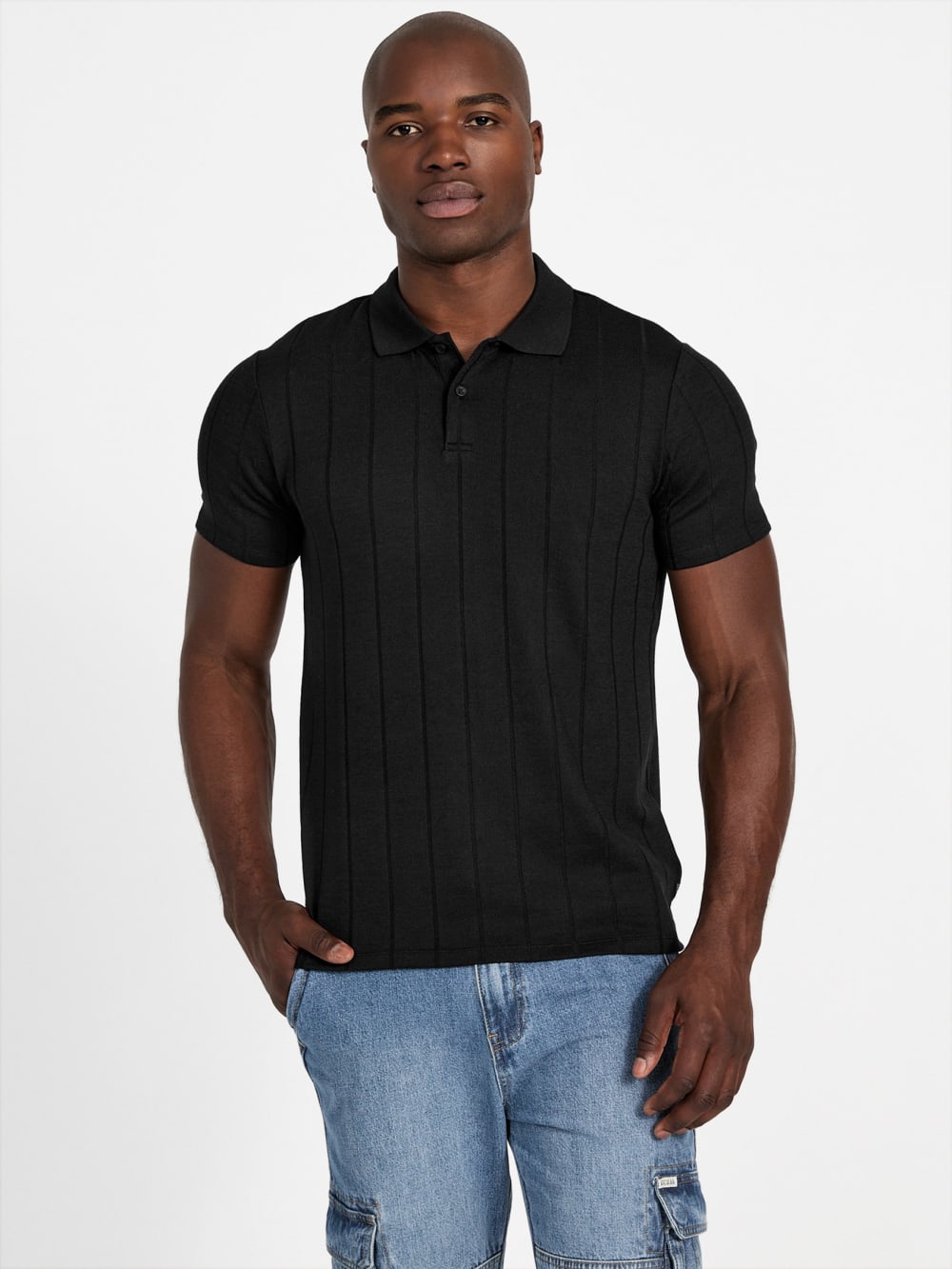 Eco Axel Ribbed Polo - Guess