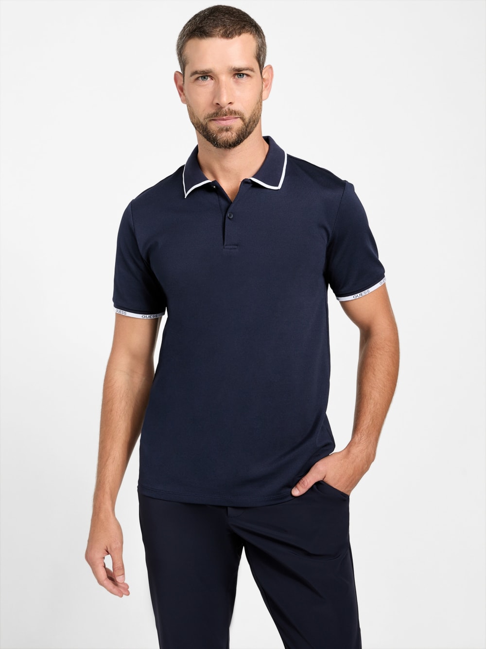 Eco Paul Pique Tipping Polo - Guess