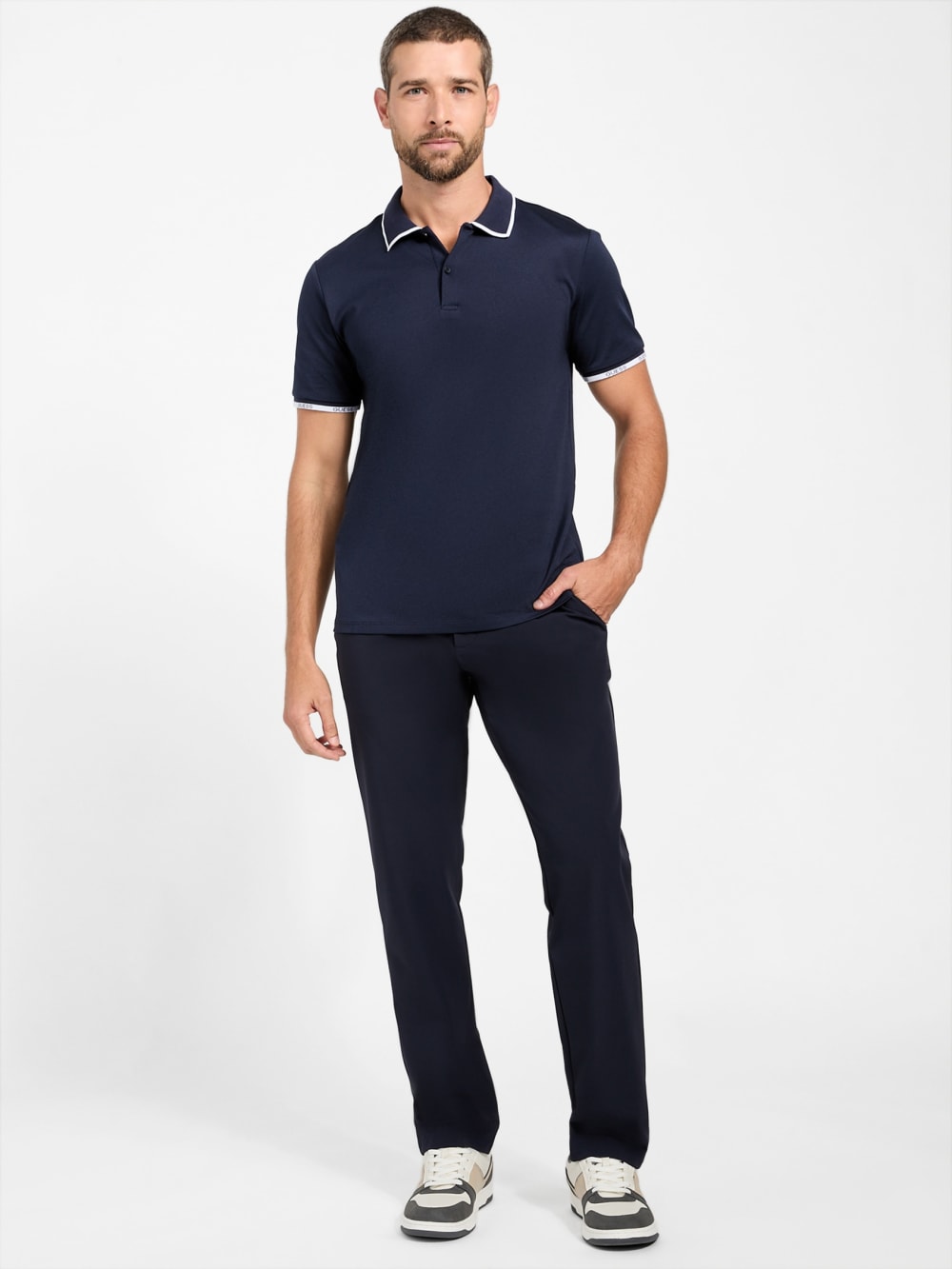 Eco Paul Pique Tipping Polo - Guess