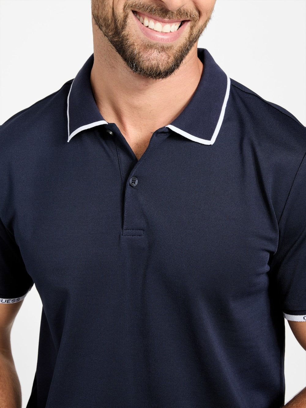Eco Paul Pique Tipping Polo - Guess