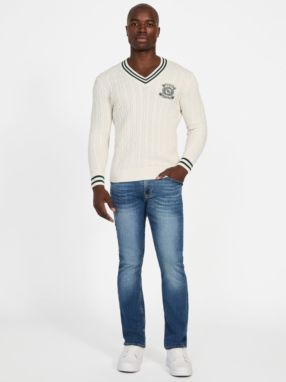 Eco Hewie Cable-Knit Sweater - Guess