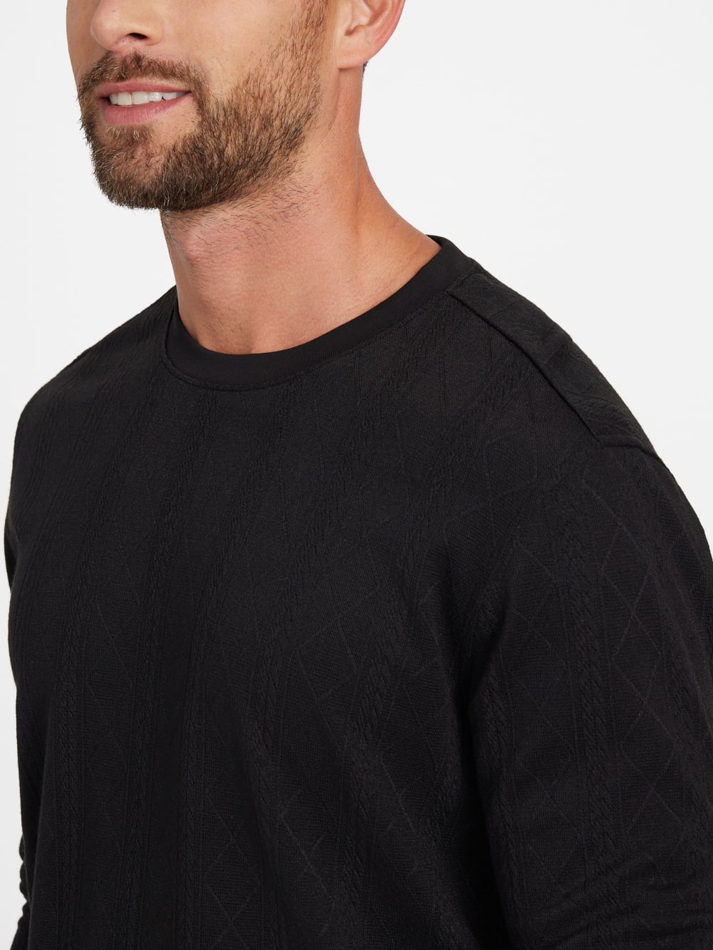 Textured Knit Long-Sleeve Top - Guess