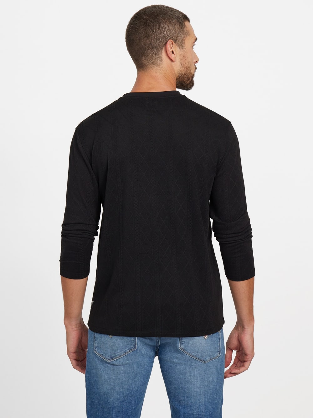 Textured Knit Long-Sleeve Top - Guess