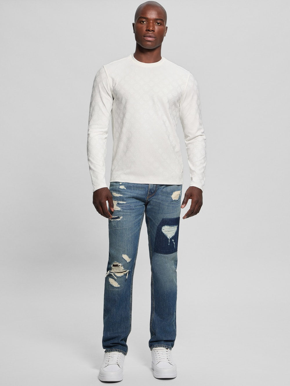 Eco Peony Jacquard Crewneck - Guess