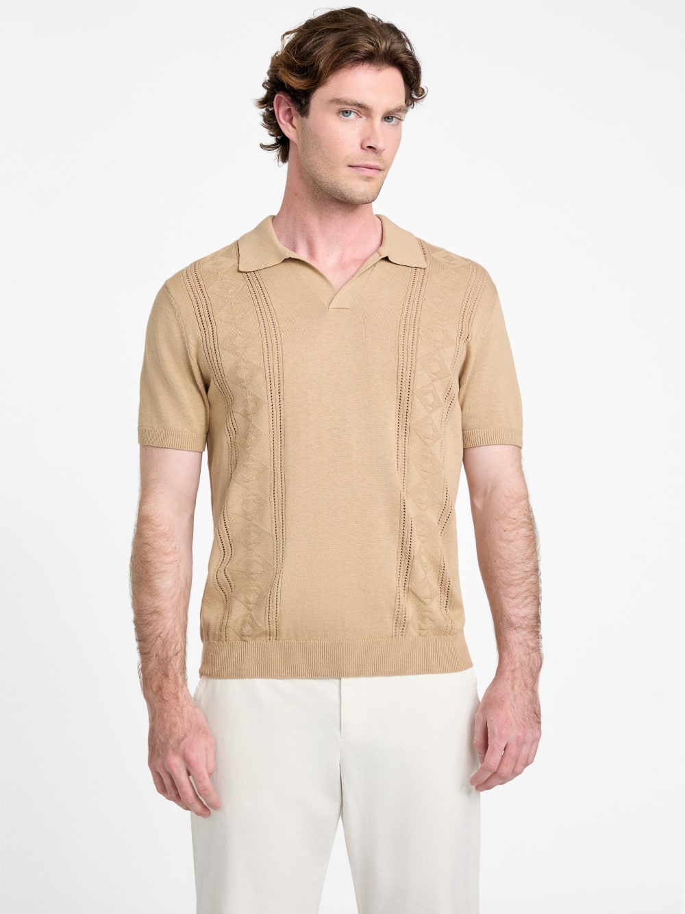 Rib Pointelle Bryant Polo - Guess