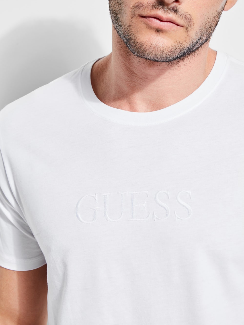 Embroidered Logo Tee - Guess
