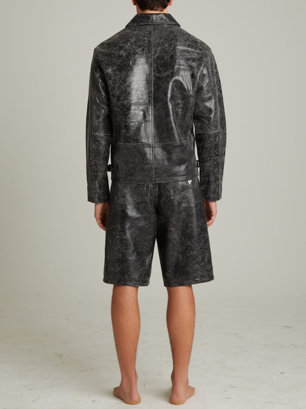 Cracked Leather Shorts - Guess