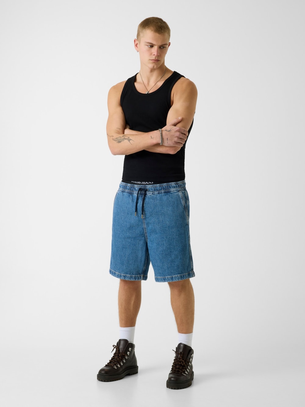 Denim Jogger Shorts - Guess