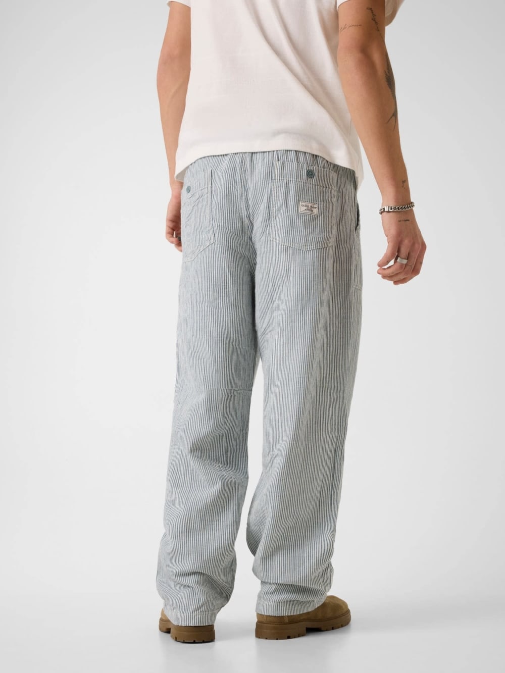 Linen-blend striped pants - Guess
