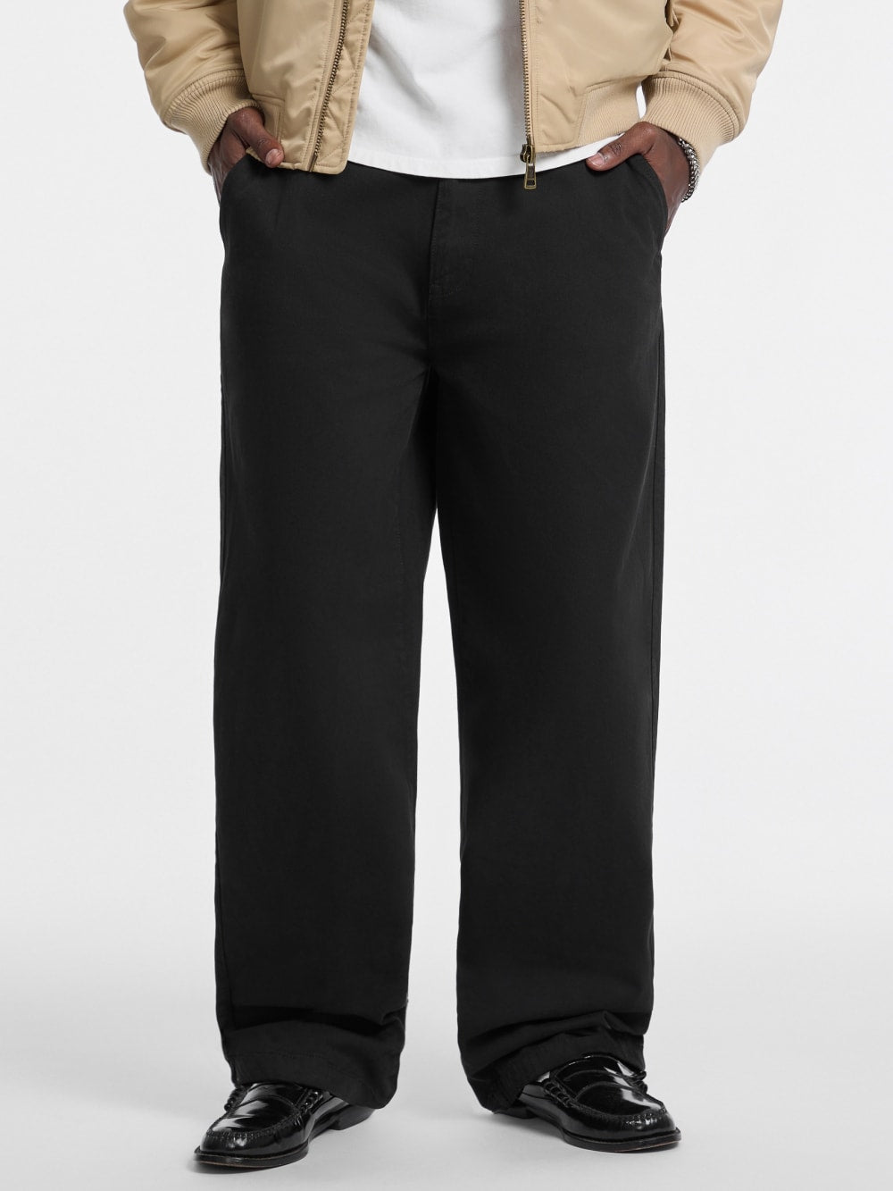 Wide Leg Chino Pants - Guess