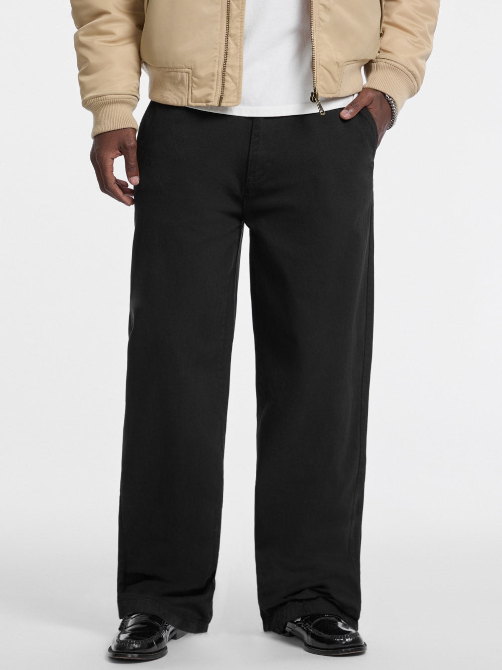 Wide Leg Chino Pants - Guess