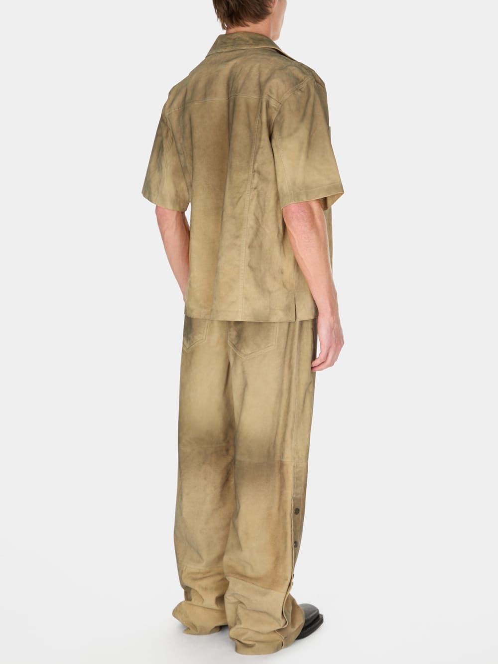 suede snap-button relaxed pant - Guess