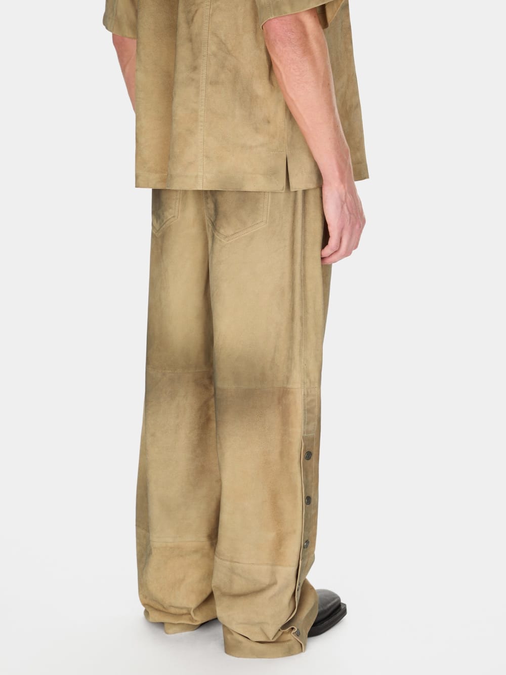suede snap-button relaxed pant - Guess